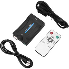 VGA to SCART Video Audio Converter Adapter USB with Remote Control for HD TV DVD Box