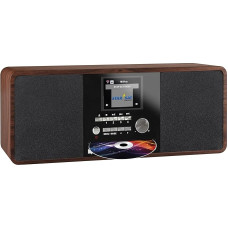 Imperial 22-235-00 Dabman i200 Internet / DAB+ Radio with CD Player Stereo Sound, FM, Wi-Fi, Aux In, Line-Out, Headphone Out, Including Power Supply, Brown