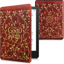 kwmobile Flip Case Compatible with Amazon Kindle Paperwhite (11st Gen - 2021) - Case eReader - Book Cover Good Story Yellow Orange Red