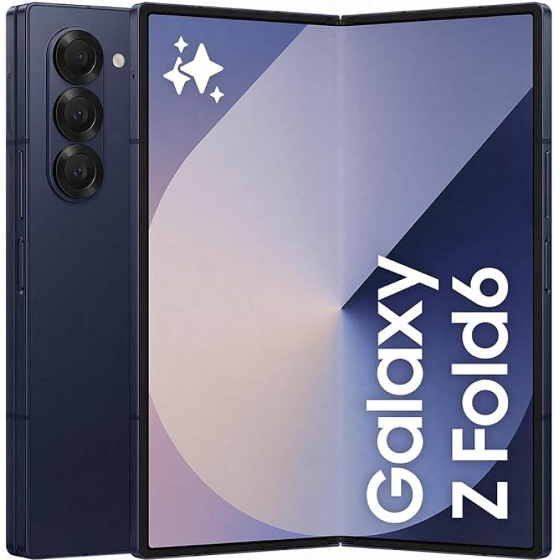 Samsung Galaxy Z Fold6 AI Smartphone, Simlock-Free Mobile Phone without Contract, 512 GB Memory, 50 MP Camera, Large Display, Long Battery Life, Navy