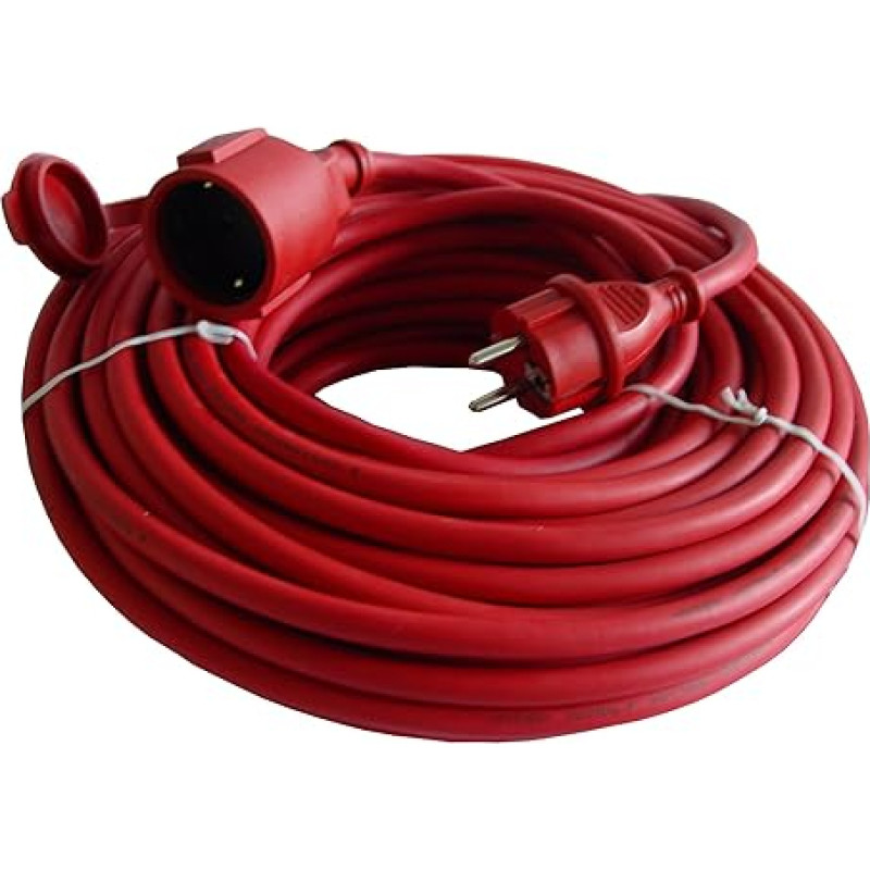UNITEC Gummi-Verlängerung H07RN-F3G1,5mm² 25, IP44, rot