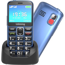 CHAKEYAKE Big Button Mobile Phone for Elderly Easy to Use Basic Mobile Phone Dual SIM Free Unlocked Senior Mobile Phone with SOS Emergency Button, Charging Station, Hearing Aid Compatible (HAC)