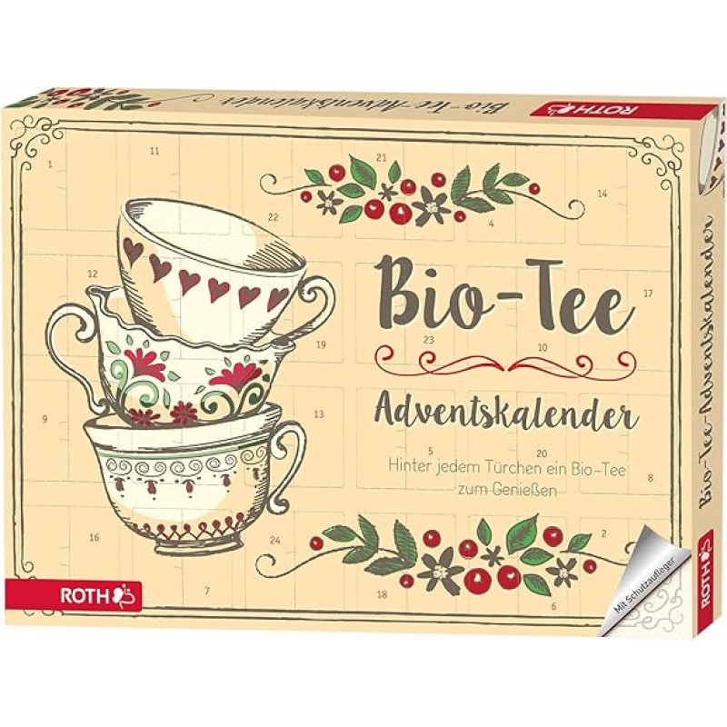 ROTH Tea Advent Calendar 2023 Filled with High-Quality Tea Mixes, Calendar with Tea for the Pre-Christmas Season