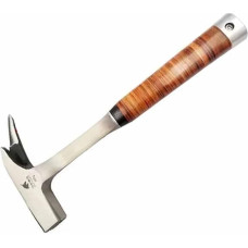 Einzelwinkelhammer, Stoßfester Hammer mit Quadratischem Kopf, 45# Werkzeugstahl, Griff Aus Rindsleder, Starker Magnetischer, Schweißabsorbierender Hammer