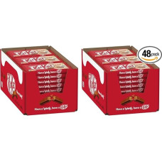 Nestlé Kitkat Classic šokoladiniai batonėliai, traškūs batonėliai su pieniniu šokoladu ir traškiais vafliais, 48 vnt. (24 x 41,5 g)