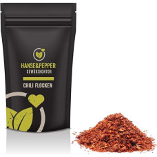 Hanse&Pepper Spices 500 g Chilli Flakes Without Seeds Spice Chilli Hot Crushed Flakes Natural