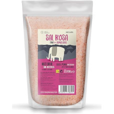 Rožinė kristalinė druska iš Himalajų FINE (1700 g) 100 % veganiška valgomoji druska, gryna akmens druska, neapdorota natūrali druska, be priedų, nerafinuota. Pakistano druskos kalnai. Pandžabas, Pakistanas