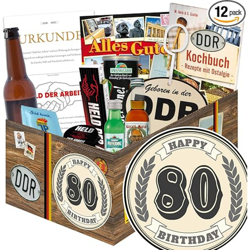 80-ojo gimtadienio dovana / Vyrų dėžutė / 80-ojo gimtadienio dovanos