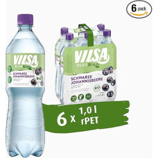 VILSA Plus Ekologiški juodieji serbentai, 6 x 1,00 l rPET