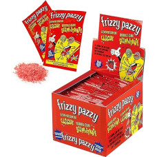 CASA DEL DOLCE Frizzy Pazzy Strawberry Bag 7 g Display of 50 Bubble Gum Made in Italy Birthday Party Gift Idea