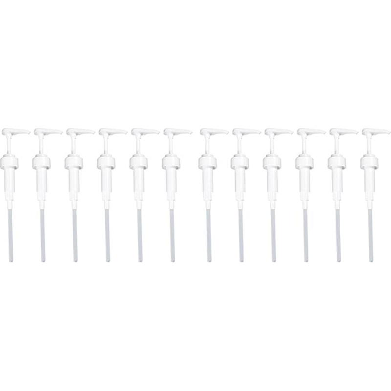 ESUSO 12pcs Syrup Heel Set Coffee Milk Tea Dispenser Syrup Pump Liquid Dispenser Syrup Juice Bottle Dispenser Pump