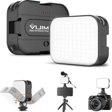 ULANZI VL100C LED Video Light with 2000 mAh Battery, CRI95+ Camera Light 2500K-6500K Dimmable, Cold Shoe Mount & USB-C Quick Charge for YouTube, TikTok Live, Portrait Photography
