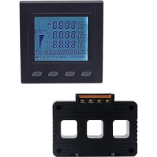 Kurzer Koffer Multifunktions-Leistungsmesser LCD-Digitalanzeige AVW kWh cos Hz Var-Einbaumessgerät mit RS485-Modbus-RTU-Protokoll (Dydis : 72 * 72mm, Spalva : 50A)