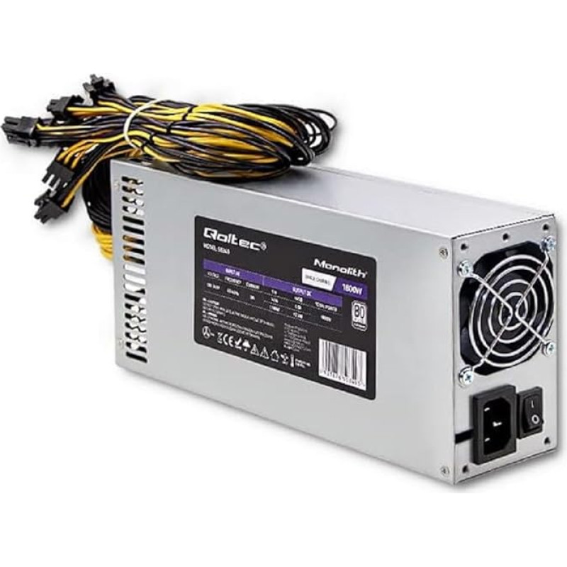 QOLTEC 50349 PCI-E 1800W Power Supply 80 Plus Platinum Game Miner