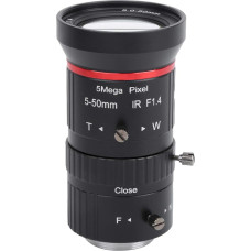 5 MP fotoaparato objektyvas, FL5-50 mm priartinimo objektyvas su rankine diafragma, CS montavimo fotoaparato objektyvas, apsaugos kameros objektyvas