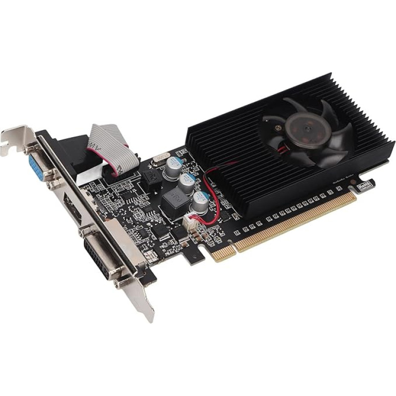 Bewinner GT610 Graphics Card, 64bit 810MHz 2GB DDR3 Graphics Card, 2560x1600 PC Graphics Card, PCI Express 2.0, DVI VGA HDMI Low Profile Graphics Card
