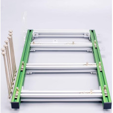 PUSOKEI ATX Computer Open Case Bracket, DIY Computer Motherboard Case Rack Support 4 PCI Slot, PC Open Frame Test Bench Aluminium DIY Bare Frame, Good Heat Dissipation (Green Silver)