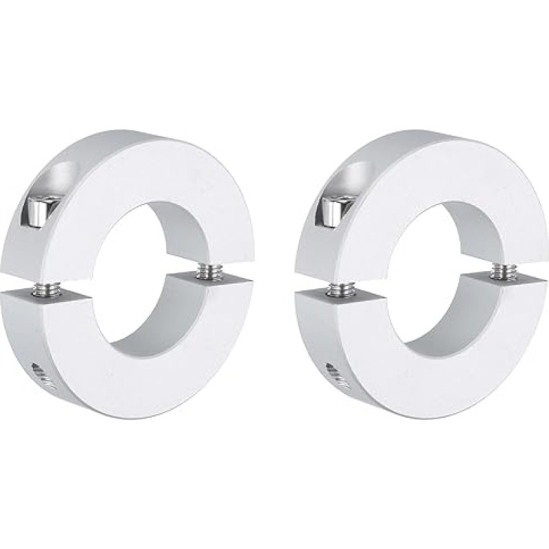QUARKZMAN 2 pieces double split clamping ring for 32 mm shaft, two-piece clamping ring, 60 mm outer diameter, 15 mm thickness, aluminium alloy set screw split clamping ring