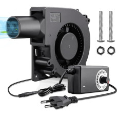 Ventiliatorius, išcentrinis ventiliatorius 12 V, kintamosios srovės 220 V ventiliatorius EC 240 V turbininis turbininis ventiliatorius su valdikliu buitiniams prietaisams, turbininis ventiliatorius (120 x 32 mm (su vamzdeliu))