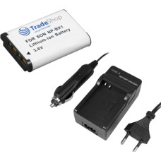 Fotoaparato ličio jonų baterija 1300 mAh + įkroviklis su automobiliniu adapteriu, skirta 