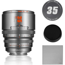 7artisans 35 mm T2.1 Cine Lens S35 Frame Compatible with Sony E Mount (C Frame), for Sony A6500/A6600/A6700/FX30/ZVE-11 (Titanium Grey)