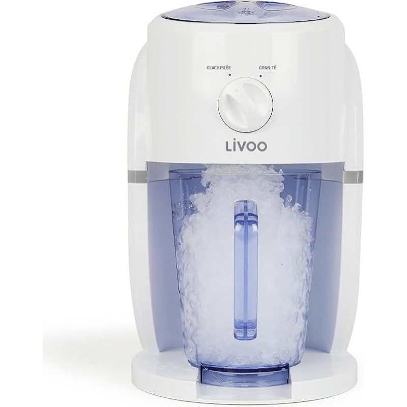 Livoo DOM430 Appareil 2 in 1 Granités and Glace Pilée 2 in 1 Slush & Crushed Ice White