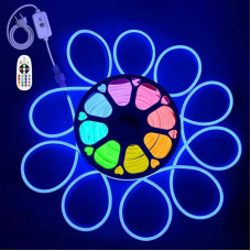 ALITOVE 30 m Neon LED Strip 230 V RGB LED Strip Outdoor Waterproof with Remote Control Colour Changing 80 LEDs/m Light Strip Outdoor for Commercial Garden Pool Party Home Decoration (No App)