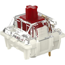 DRAOZA Gateron G Red Pro 2.0 jungikliai su 3 kontaktais, iš anksto sutepti RGB SMD linijiniais jungikliais, skirti MX žaidimų mechaninei klaviatūrai (G Pro 2.0, raudona, 108 vnt.)