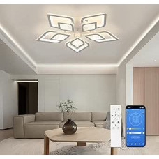 EASY EAGLE LED lubų šviestuvas Gyvenamasis kambarys LED lubų šviestuvas, reguliuojamas 48 W Gyvenamasis kambarys, modernus 61 cm su nuotolinio valdymo pultu ir programėle, skirtas miegamajam, valgomajam, vaikų kambariui