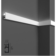 LED Ceiling and Wall Stucco Strips (10 Running Metres - KH903) for Indirect Lighting with LED Strips, Decorative, Prefabricated Duropolymer (Better than Styrofoam) (10 Pieces of 1 Metre)