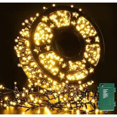 1000 LED pasakų žiburiai lauko baterija, 50 m 8 režimai Pasakų žibintai baterija valdomi vidaus lauke su 6h laikmačiu, šilta balta vandeniui atspari Kalėdų dekoracijos Kalėdų eglutei, kambariui, sodui