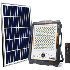 M Ledme - LED Solar Spotlight with Jeff Camera 300W Cold Light (6000K) Motion Twilight Sensor 1080P Waterproof IP67 2900LM Remote Control with App for Patio Garden Street