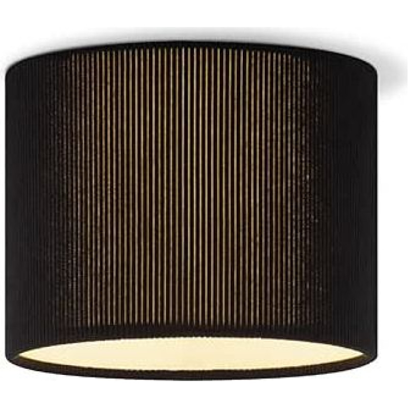 Home Sweet Home Scandinavian Ceiling Light | Black | Cylindrical | Corduroy Lampshade | Diameter 22 x 17 cm | For E27 LED Bulbs | Suitable for Living Room and Bedrooms