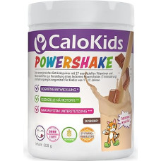 Drinking Food Children's Powershake Combination of Antioxidants 500 g Children from 1-12 Years | 27 Vitamins Minerals & Protein Support for Growth Development Immune System | CaloKids (Chocolate)