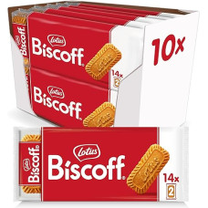 Lotus Biscoff Caramelised Biscuit Individually Packed Biscuits in Pack of 2 Only Natural Ingredients Vegan No Dyes or Added Flavours 10 x (14 x 2) 2.17 kg