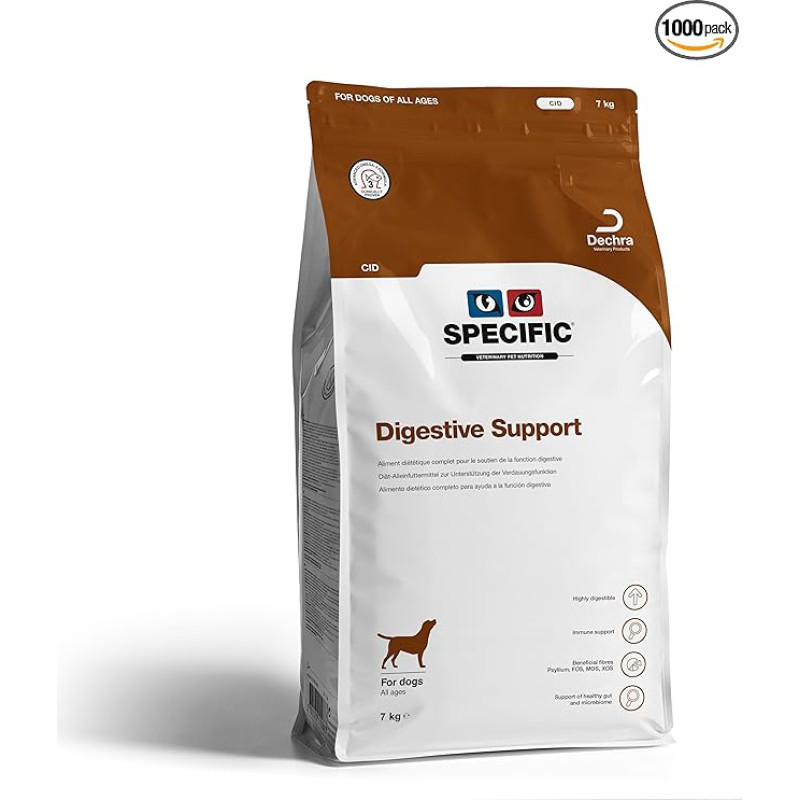 Digestive Support (CID) 7 kg - Dry Food for Dogs - Supports Intestinal Health - Easy to Digest - Low Fibre - With Postbiotics - DECHRA Veterinary Products