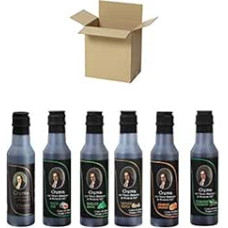 Cream with Aceto Balsamic di Modena IGP (Balsamic Vinegar of Modena ggA) - Classic, Fig, Basil, Truffle, Orange, Rosemary - Box of 6 Bottles 250 ml - 