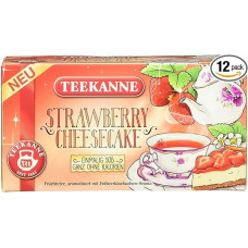 Teekanne Sweeteas Strawberry Cheesecake with Strawberry Flavour, Pack of 12 (12 x 18 Tea Bags)