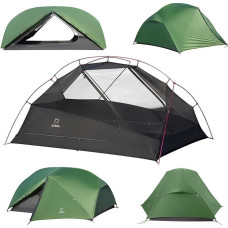 ATEPA Ultralight Tent 2 People 1.9 kg Waterproof & Wind Protection Camping Tent Removable Mesh Inner Account with Stem for Trekking, Camping, Outdoor, Hiking