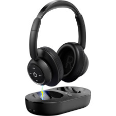 ZUPVIY belaidės TV ausinės TV ausinės belaidės ausinės senjorams su senjorų įkrovimo stotele palaiko optines, AUX, RCA ir USB jungtis, didelis garsumas, be garso vėlavimo, 