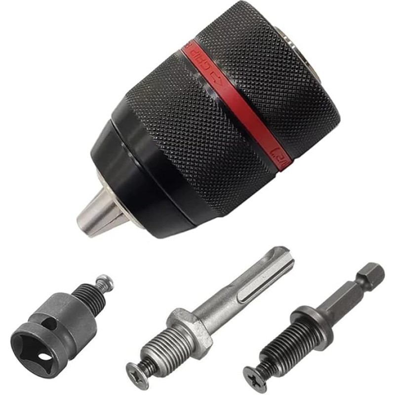 Saipor Schnellwechsel-Schnellspannbohrfutter, 1,5-13 mm, selbstspannend, 1,27 cm (1/2 Zoll), 20UNF-Gewinde, Handbohrfutter, Konverter, Schnellwechseladapter für Schlagschrauber