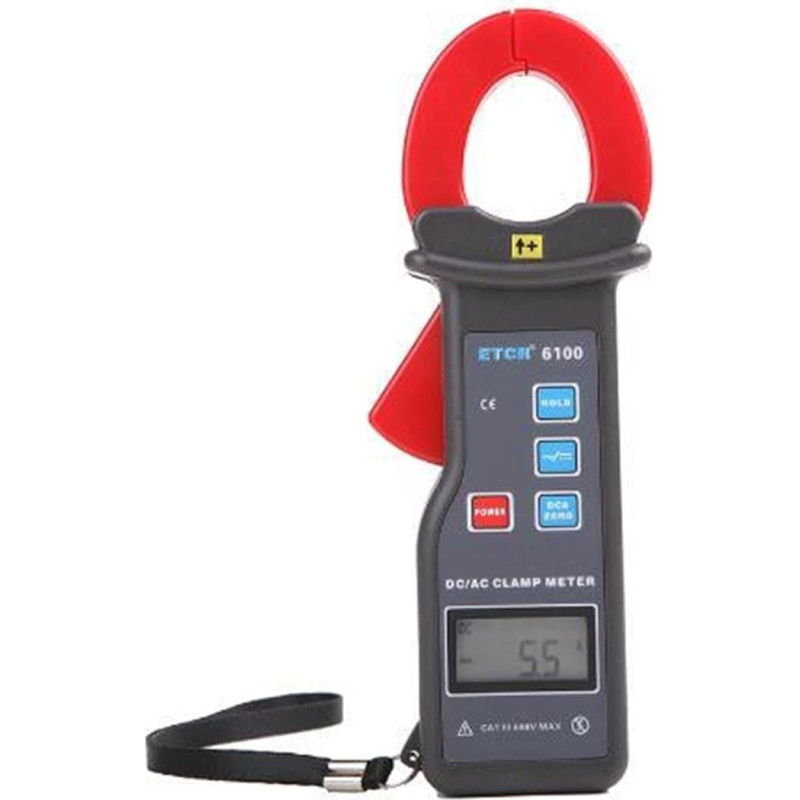 Įtampos testeris, kintamosios / nuolatinės srovės skaitmeninis gnybtų matuoklis Skaitmeninis gnybtų matuoklis Gnybtų nuotėkio srovės testeris Duomenis galima įkelti ETCR6100 0.0A ~ 1000A