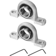 2 Stück KP006 Stehlager, 30 mm Bohrung, Lagereinheiten, Zinklegierung, Flanschlagergehäuse, P6 (ABEC3)