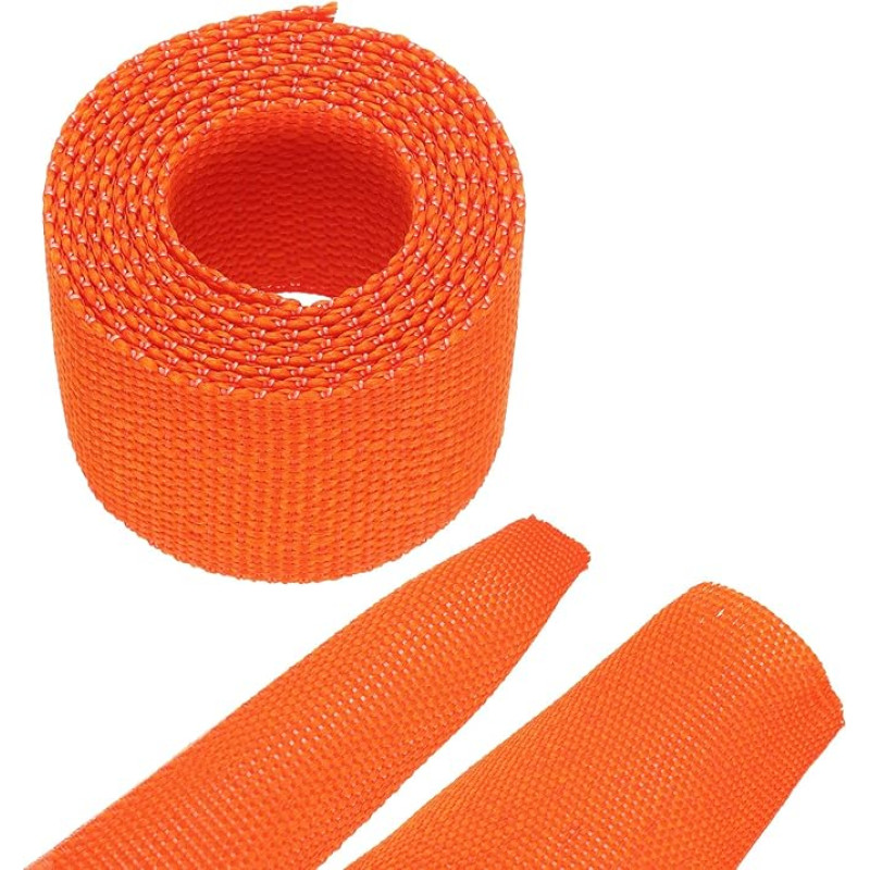 sourcing map Geflochtene Kabelhülsen, Schrumpfschlauch, 2,2 cm, 0,9 m, Orange, 2:1 Verhältnis, Schrumpfschlauch, Kabelschutz für Kabelbaumkabel, Netzwerkkabelschutz, Kabelmanagement