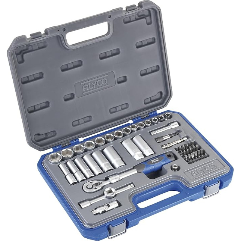 Steckschlüsselsatz 3/8' - 54-teilig, ideal für den Einsatz in Werkstätten und Automobilreparaturen.