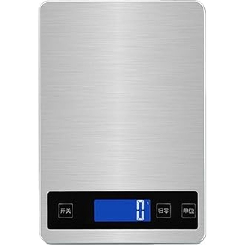 Digitalwaage, Digitale Küchenwaa, elektronisches LED-Display, wiederaufladbar, kleine Lebensmittelwaa, digitales Mess-Gramm-wicht, Küchen- und Wohnzubehör, 15 kg/1 g(White)