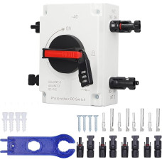 NDNCZDHC DC1200V 32A 4P PV DC Isolation Switch 2 in 2 Out Solar Panel Disconnect Switch IP66 Solar Sink Load Switching Transfer Switch