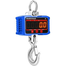Skaitmeninis kranas 1000 kg Skaitmeninis elektroninis kranas Hochpräzise Tragbare Hängende LED-Anzeige Industriekranwaage Metallwaage(Blue)