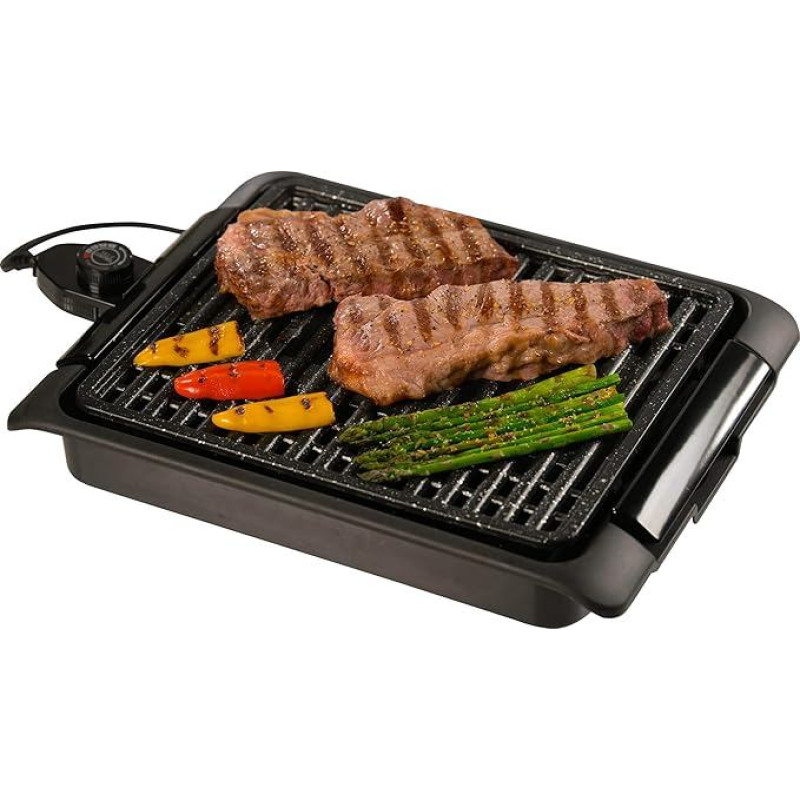 BEST DIRECT Starlyf Smokefree Grill Grill No Fumar Carnes y Verduras Juego de Parrillas Plato Extra Cocina Barbacoa (Grill Eléctrico)