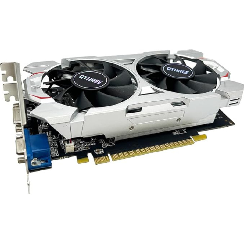 QTHREE GTX 750 Ti 4GB 128-bit Graphics Card, Dual Fans, HDMI, VGA, DVI, Low Profile Graphics Cards PC, Computer GPU, Low Power, PCI Express x16, DirectX 12